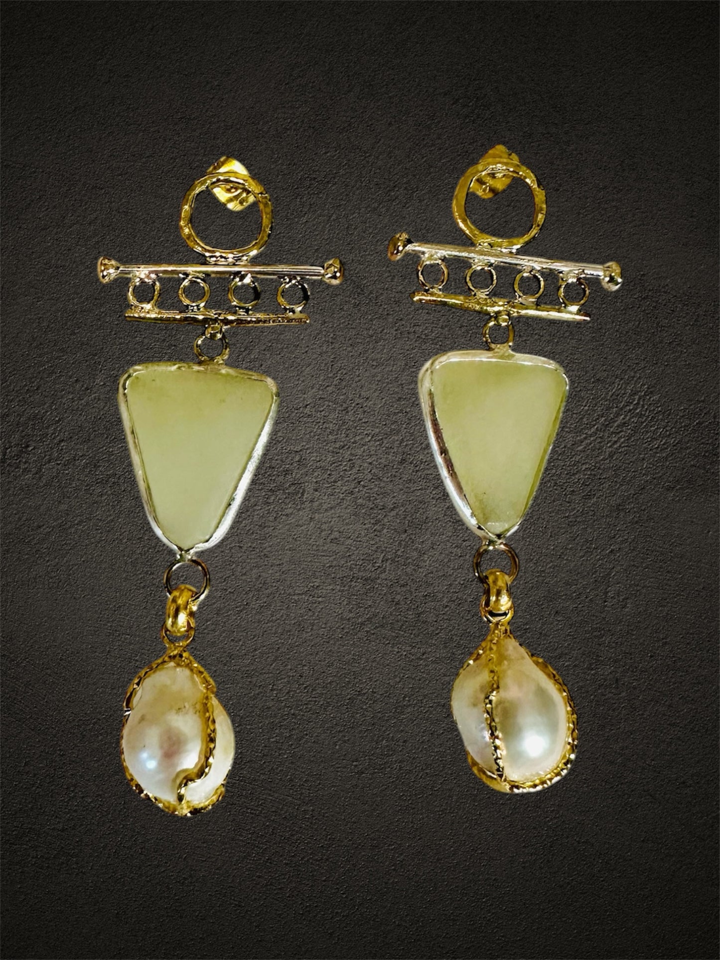 Jade Pearl Earrings